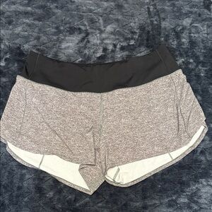 Lululemon Heathered Black and Gray Shorts